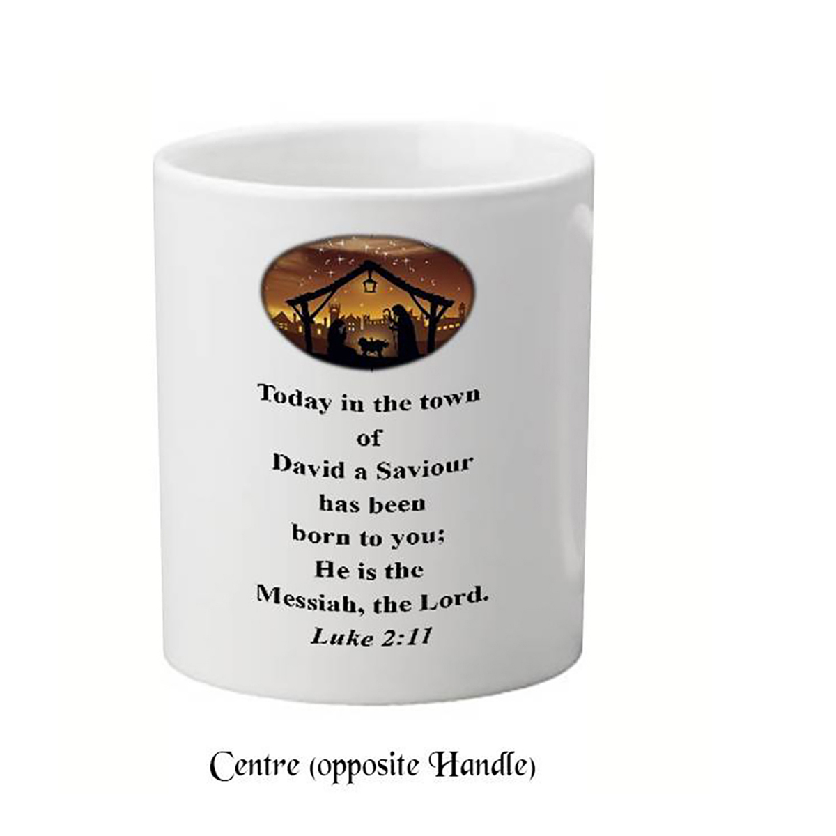 Personalsied Christmas Mug Gift - Manger Scene